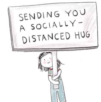 PTN socially dist hug